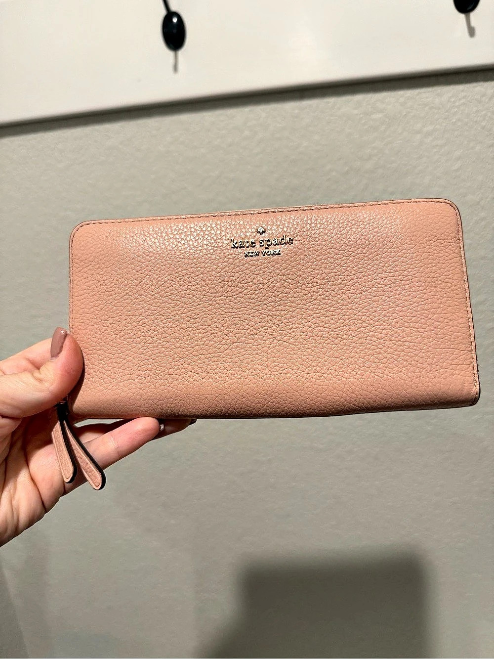 Kate Spade Wavy Spencer Pink Zip Around Wallet